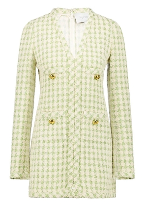 Giambattista Valli check-print tweed blazer dress - Green