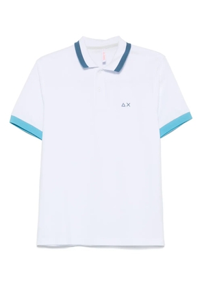 Sun68 contrast-stripes polo shirt - White