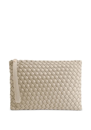 MARREA woven clutch bag - Neutrals