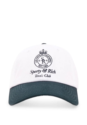 Sporty & Rich logo-embroidery hat - White