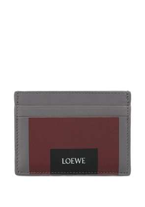 LOEWE colour-block leather cardholder - Grey
