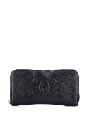 CHANEL Pre-Owned Timeless CC Zipped Wallet Caviar Long small wallets - Black