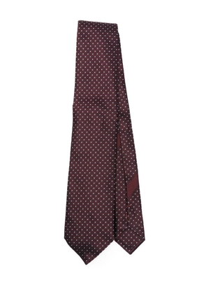 Dolce & Gabbana geometric-pattern silk tie - Red