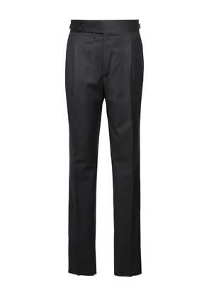 Isaia pleated wool trousers - Black
