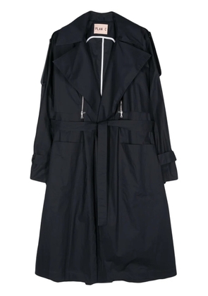 Plan C detachable-sleeves trench coat - Blue