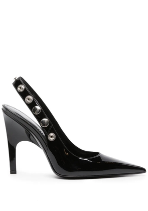 The Attico 105mm stud-embellished patent leather pumps - Black