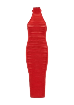 ANDREĀDAMO striped dress - Red