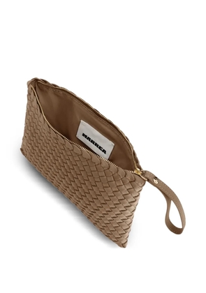 MARREA woven clutch bag - Brown