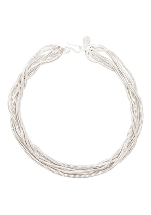 Sapir Bachar multi snake-chain necklace - Silver