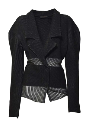 Mirco Giovannini striped-panel jacket - Black