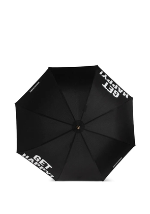 Moschino lettering umbrella - Black