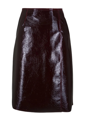 Odeeh zip midi skirt - Red