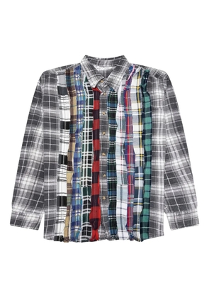 Needles ribbon-flannel shirt - Grey