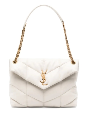 Saint Laurent medium Loulou Puffer shoulder bag - White