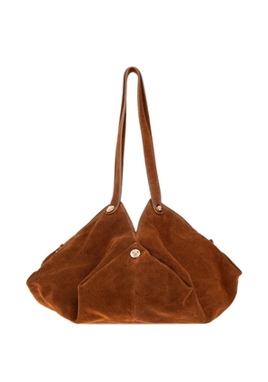 Versace Protea suede shoulder bag - Brown