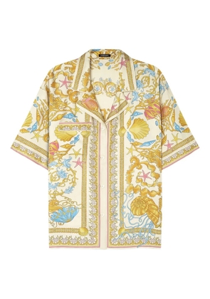 Versace Underwater Barocco silk shirt - Gold