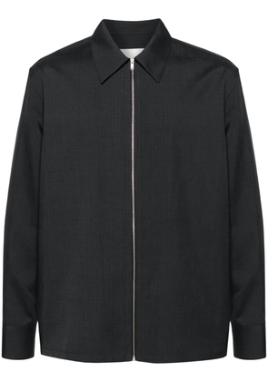 Jil Sander zip-up ripstop overshirt - Grey