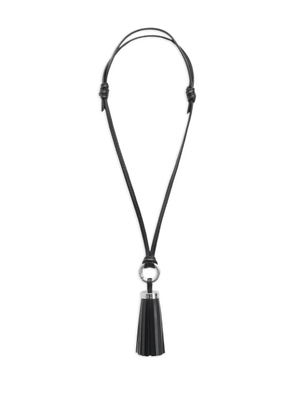 AMI Paris Ami Pompom leather keyring - Black
