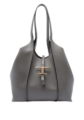 Tod's T-clasp leather tote bag - Grey