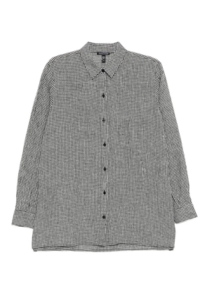 Eileen Fisher linen checked shirt - Black