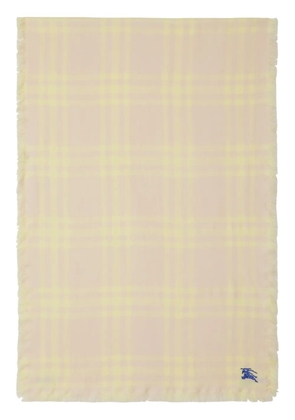 Burberry checked wool-silk reversible scarf - Pink