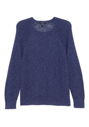 Eileen Fisher slub crew-neck top - Blue