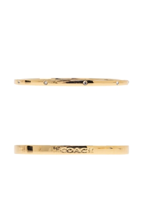 Coach logo-engraved bangles (set of two) - Gold