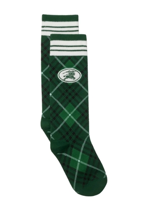 Burberry check knight socks - Green