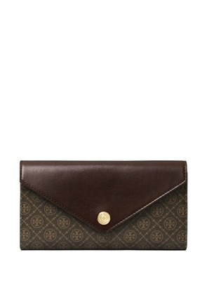 Tory Burch monogram-pattern wallet - Brown