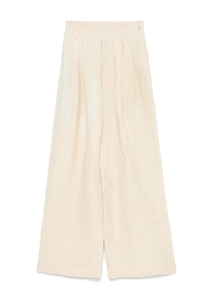 Uma Wang pleat-detailed trousers - Neutrals