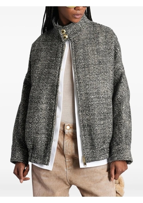 DARKPARK herringbone-pattern bomber jacket - Grey