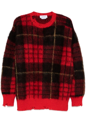 Alexander McQueen tartan-check sweater - Red