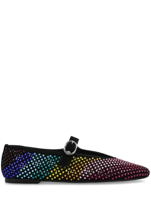 Kurt Geiger London Mayfair crystal-embellished ballet flats - Black