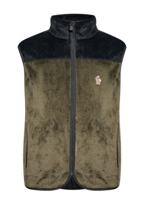 Moncler Grenoble zip-fastening logo gilet - Green
