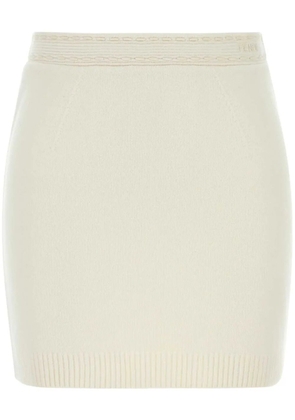 FENDI cashmere mini skirt - White