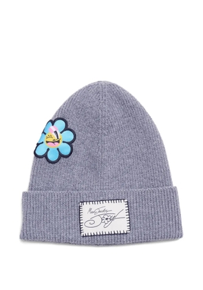 Marc Jacobs The Joy flower-embellished beanie hat - Grey