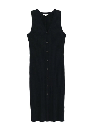 Vince ribbed V-neck dress - Blue