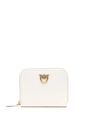 PINKO Love Birds leather wallet - White