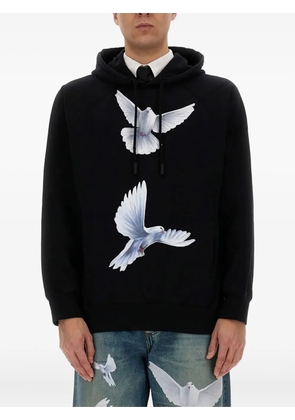 3PARADIS dove-print hoodie - Black