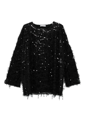 Niccolò Pasqualetti sequin-embellished top - Black