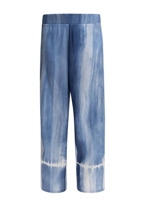 SLEEP NO MORE tie-dye silk trousers - Blue