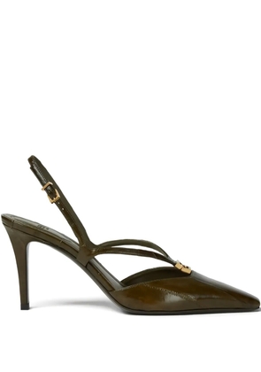FENDI logo-detail strap pumps - Green