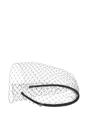 Maison Michel veil-detail hair band - Black