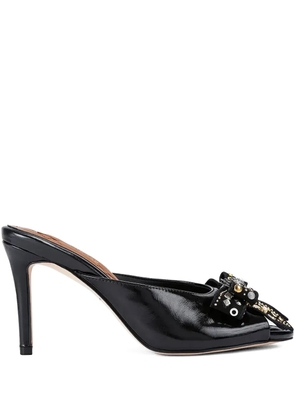 Kurt Geiger London 85mm Belgravia embellished-bow heeled mules - Black