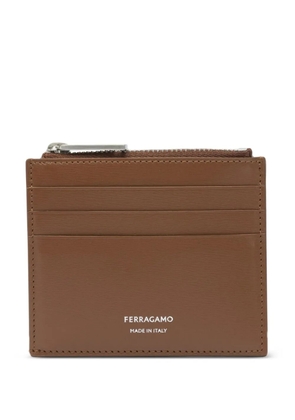 Ferragamo zip-top card holder - Brown