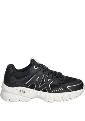 Armani Exchange logo-patch sneakers - Black