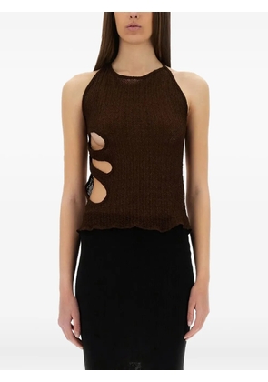 Selia Richwood Lily cut-out halter top - Brown