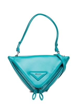 Prada Pre-Owned 2013-2025 Nappa Padded Signaux Triangle satchel - Blue