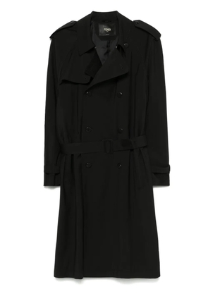 FENDI belted trench coat - Black