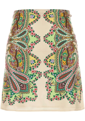 ETRO graphic-print mini skirt - Neutrals